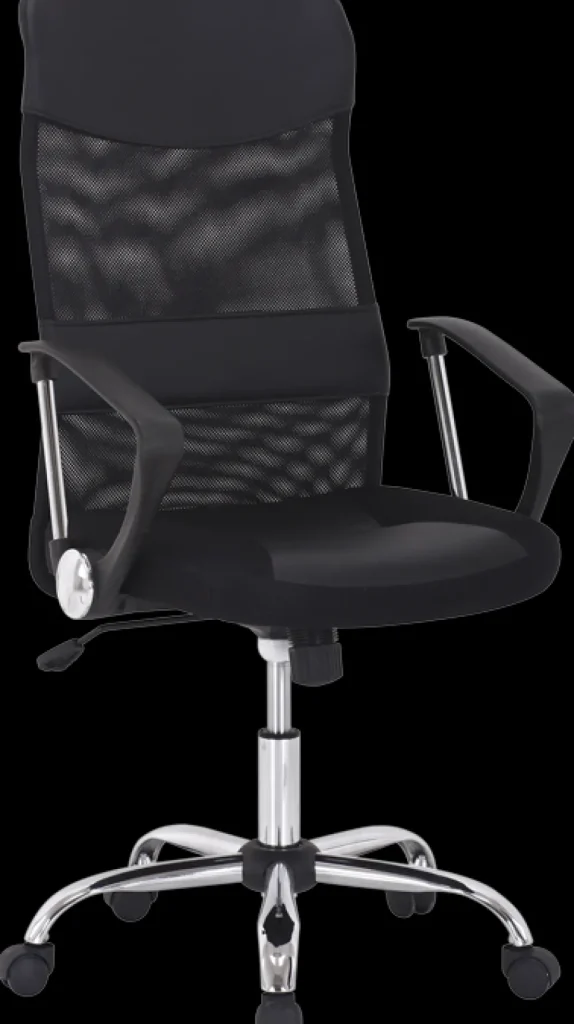 Rousseau - Bureaustoel Max - Zwart - 109-119x60x53 cm | Belga Meubelen Fashion
