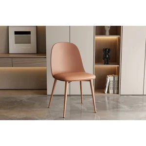 Rousseau - Eetkamerstoel Jasmin - PP/Kunstleder - Terracotta - 51x81x44cm | Belga Meubelen Online