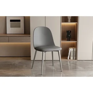 Rousseau - Eetkamerstoel Jasmin - PP/Kunstleder - Grijs - 51x81x44cm | Belga Meubelen Fashion