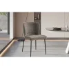 Rousseau - Eetkamerstoel Lisa - Boucle - stof - Zand - 50x85x62cm | Belga Meubelen Online