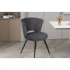 Rousseau - Eetkamerstoel Lori - Boucle - stof - Donkergrijs - 58x80x61cm | Belga Meubelen Discount