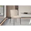 Rousseau - Eetkamerstoel Lisa - Boucle - stof - Beige - 50x85x62cm | Belga Meubelen Clearance
