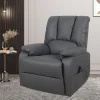 Rousseau - Electrische Relax met lift Osaka PU Grijs - 165x86x94 cm | Belga Meubelen Best