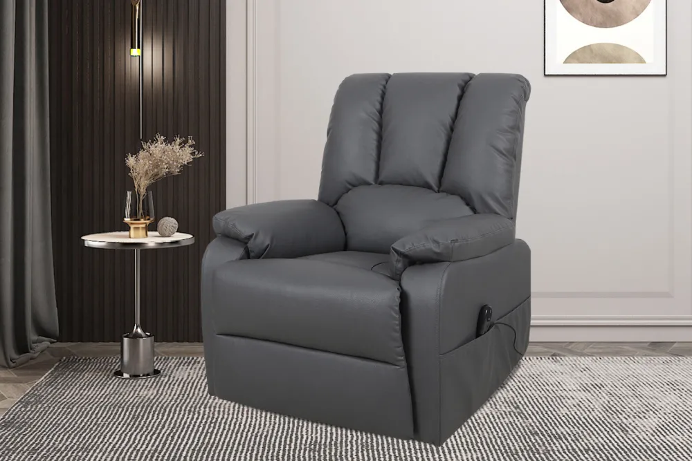 rousseau__electrische_rel_0-1.webp Rousseau - Electrische Relax met lift Osaka PU Grijs - 165x86x94 cm | Belga Meubelen Best
