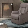Rousseau - Electrische Relax met lift Miami PU Taupe - 109x72x168cm | Belga Meubelen Hot