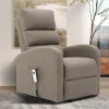 Rousseau - Electrische relax met lift Bruges Stof Taupe - 106x73x85 cm | Belga Meubelen Best