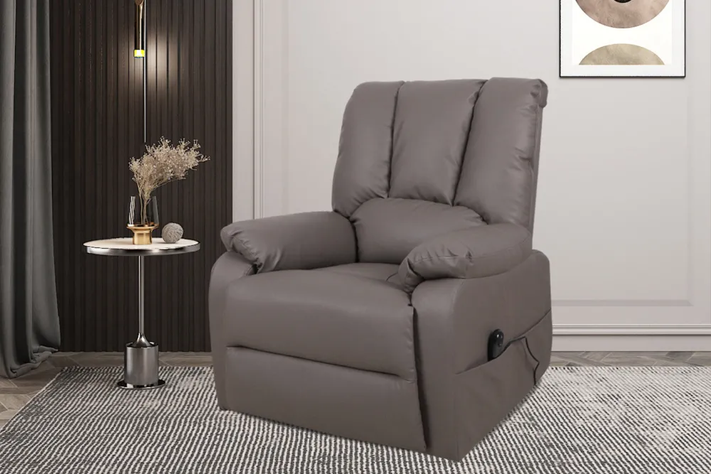 rousseau__electrische_rel_0.webp Rousseau - Electrische Relax met lift Osaka PU Taupe - 165x86x94 cm | Belga Meubelen Hot