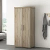 Rousseau - Kleerkast Mike 2 deuren Sonoma - 183x80x52 cm | Belga Meubelen Best