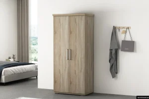 Rousseau - Kleerkast Mike 2 deuren Sonoma - 183x80x52 cm | Belga Meubelen Best