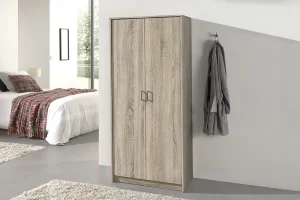 Rousseau - Kleerkast Ray 2 deuren Sonoma - 180x80x54 cm | Belga Meubelen Sale