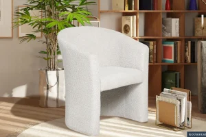 Rousseau - Kuipzeteltje Charlie Boucle - Zand - 81x64x62 cm | Belga Meubelen Hot