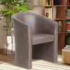 Rousseau - Kuipzeteltje Charlie Vintage PU Donkerbruin - 81x64x62 cm | Belga Meubelen Online