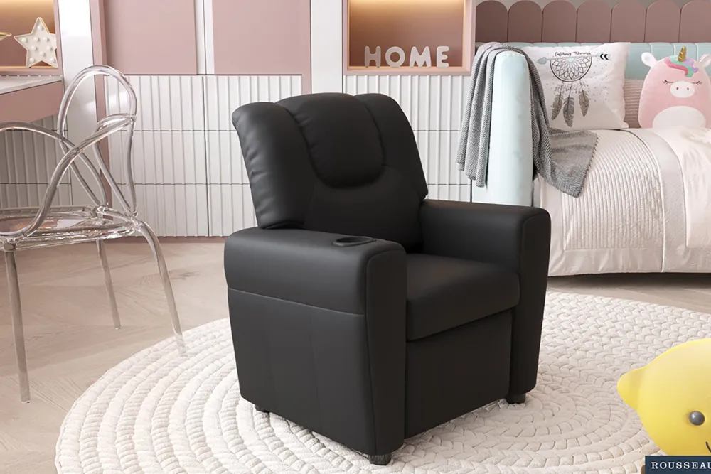 rousseau__minirelax_rene__0-2.webp Rousseau - Mini-Relax Rene - manueel verstelbaar PU Zwart - 65x97x42 cm | Belga Meubelen Hot