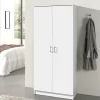 Rousseau - Opbergkast Ray 2 deuren en 4 legplanken Wit - 180x80x40 cm | Belga Meubelen Discount
