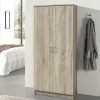 Rousseau - Opbergkast Ray 2 deuren en 4 legplanken Sonoma - 180x80x40 cm | Belga Meubelen Outlet