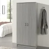 Rousseau - Opbergkast Ray 2 deuren en 4 legplanken Grijze eik - 180x80x40 cm | Belga Meubelen Outlet