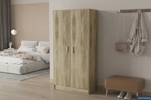 Rousseau - Opbergkast Space 2 deuren en 4 legplanken Sonoma - 148x72x36 cm | Belga Meubelen Sale