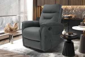 Rousseau - Relax Breda manueel verstelbaar Stof Grijs - 100x78.5x96 cm | Belga Meubelen Hot