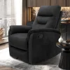 Rousseau - Relax Breda manueel verstelbaar Stof Zwart - 100x78.5x96 cm | Belga Meubelen Hot