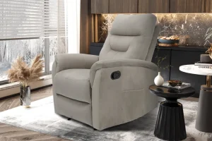 Rousseau - Relax Breda manueel verstelbaar Stof Taupe - 100x78.5x96 cm | Belga Meubelen Hot