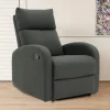 Rousseau - Relax France manueel verstelbaar Stof Grijs - 105x78x90 cm | Belga Meubelen Sale