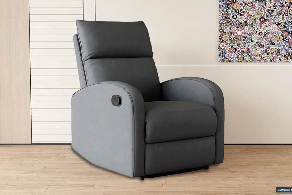 rousseau__relax_france_ma_0.webp Rousseau - Relax France manueel verstelbaar PU Zwart - 105x78x90 cm | Belga Meubelen Fashion
