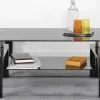 Rousseau - Salontafel Alana Hoogglans zwart - 45x100x60 cm | Belga Meubelen New