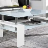 Rousseau - Salontafel Alana Hoogglans wit - 45x100x60 cm | Belga Meubelen Sale