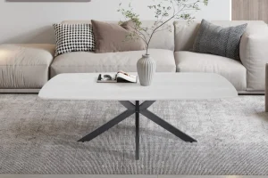 Rousseau - Salontafel Apollo 130 cm Deens Ovaal Steen Baroque Grijs - 45x130x70cm | Belga Meubelen Sale