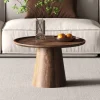 Rousseau - Salontafel Jules 65x40 cm Rond Mango hout Lichtbruin - 40x65x65 cm | Belga Meubelen Clearance
