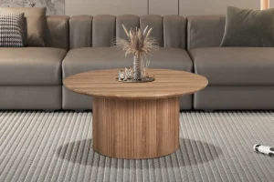 Rousseau - Salontafel Lagos 80 cm Rond Decor Oude eik - 38x80x80 cm | Belga Meubelen Sale