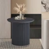 Rousseau - Salontafel Lagos 50 cm Rond Decor Donkerbruin - 46x50x50 cm | Belga Meubelen Outlet