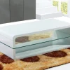 Rousseau - Salontafel Lewis Hoogglans wit - 43x120x60 cm | Belga Meubelen Fashion