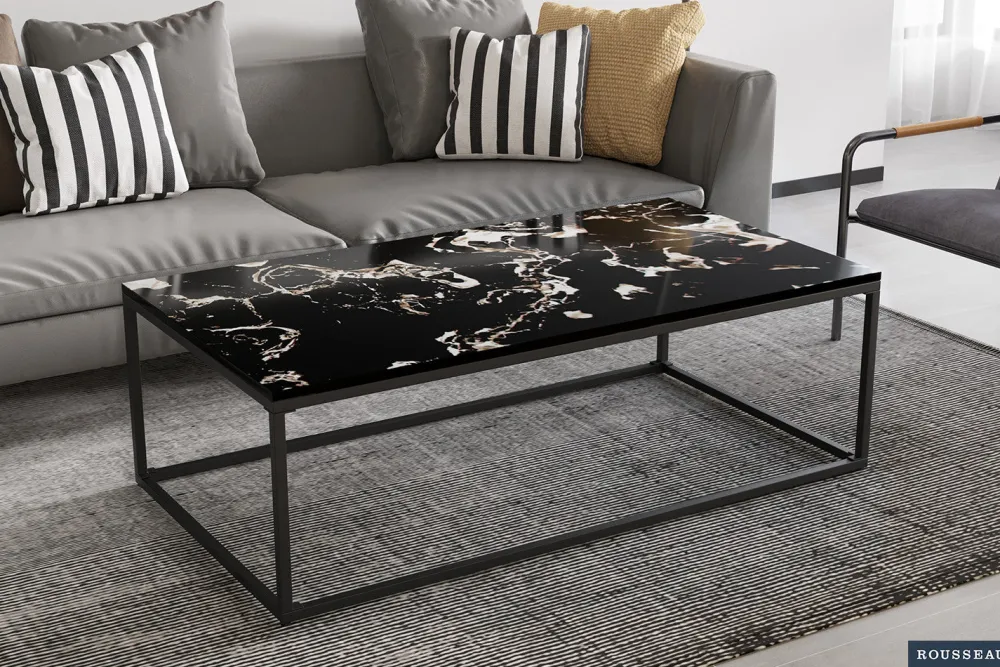 rousseau__salontafel_livo_0.webp Rousseau - Salontafel Livorno Composiet Marmer Zwart - 35x120x60 cm | Belga Meubelen Fashion