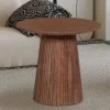 Rousseau - Salontafel Miguel 50 cm Rond Mango hout Lichtbruin - 46x50x50 cm | Belga Meubelen Sale