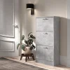 Rousseau - Schoenenkast Carini 3 laden Beton - 120x63x23 cm | Belga Meubelen Outlet
