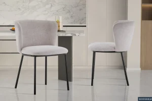 Rousseau - Stoel Arthur Stof Beige - 76x52x54 cm | Belga Meubelen Best