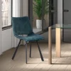 Rousseau - Stoel Assisi Fluweel Petrol - 83x47x58 cm | Belga Meubelen Hot