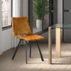 Rousseau - Stoel Assisi Fluweel Goud - 83x47x58 cm | Belga Meubelen New