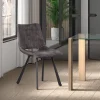 Rousseau - Stoel Assisi Fluweel Grijs - 83x47x58 cm | Belga Meubelen Fashion