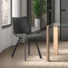 Rousseau - Stoel Assisi PU Zwart - 83x47x58 cm | Belga Meubelen Outlet