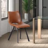 Rousseau - Stoel Assisi PU Cognac - 83x47x58 cm | Belga Meubelen Fashion