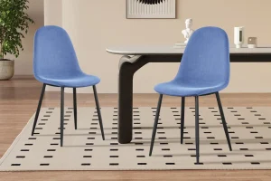 Rousseau - Stoel Boy Fluweel Lichtblauw - 87x49x54 cm | Belga Meubelen New