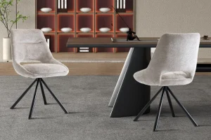 Rousseau - Stoel Dante Stof Beige - 85.5x51x60 cm | Belga Meubelen New