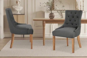 Rousseau - Stoel Fancy Stof Antraciet - 93x56x60 cm | Belga Meubelen Discount