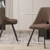 Rousseau - Stoel Filou Boucle - Zand Rug PU Bruin - 85x48x56 cm | Belga Meubelen Clearance