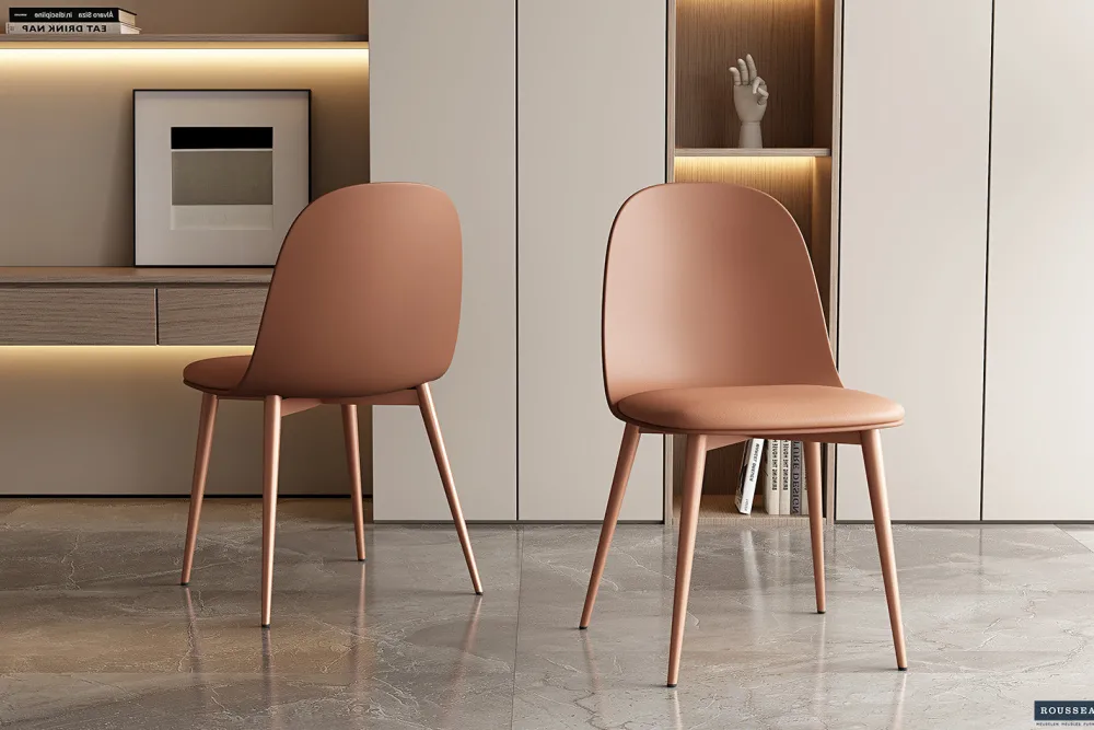 rousseau__stoel_jasmin_zi_0-4.webp Rousseau - Stoel Jasmin Zitting PP kussen PU Terracotta - 81x51x44 cm | Belga Meubelen New