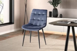 Rousseau - Stoel Juta Fluweel Donkergrijs - 82x50x59cm | Belga Meubelen Sale