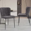 Rousseau - Stoel Lisa Boucle - Donkergrijs - 85x50x62 cm | Belga Meubelen Fashion
