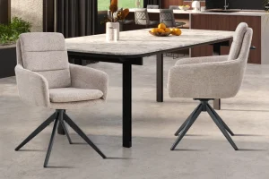 Rousseau - Stoel Lisold - Stof Lichtgrijs - 93x59x65 cm | Belga Meubelen Sale